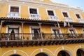 Typical Latin-American Colonial Balcony in Cartagena Colombia