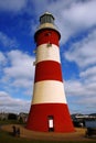 Typical lighthouse in Plymouth,UK Royalty Free Stock Photo