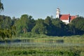 Typical LIthuania landscape . View on Kurtuvenai church.