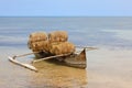 Typical malagasy fishing trap on beach