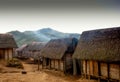 Typical malagasy village Royalty Free Stock Photo