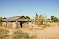 Typical malagasy village - african hut Royalty Free Stock Photo