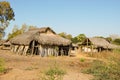 Typical malagasy village - african hut Royalty Free Stock Photo