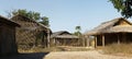 Typical malgasy village - african hut Royalty Free Stock Photo