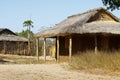 Typical malgasy village - african hut Royalty Free Stock Photo