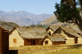 Typical malgasy village - african hut Royalty Free Stock Photo