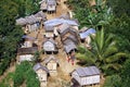 Typical malgasy village - african hut Royalty Free Stock Photo