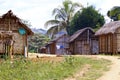 Typical malgasy village - african hut Royalty Free Stock Photo