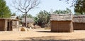 Typical malgasy village - African hut Royalty Free Stock Photo