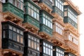 Typical Maltese covered balconies