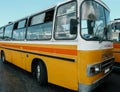 Typical Maltese orange and white bus