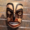 a typical, skillful produced mask of the haida, a Nativ American tribe from the South West Coast of Alaska