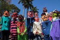 Typical masquerade parade in Costa Rica