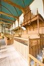 Typical medieval Frisian church interior Royalty Free Stock Photo