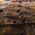 Typical medieval house facade in Siena Royalty Free Stock Photo