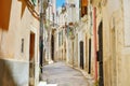 Typical medieval narrow street in beautiful town of Conversano Royalty Free Stock Photo