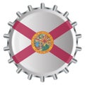 USA Florida State Flag Metal Bottle Cap Royalty Free Stock Photo