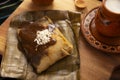 Typical mexican food Oaxacan mole tamale