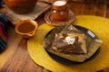 Typical mexican food Oaxacan mole tamale recipe