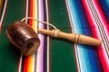 Traditional mexican balero and tapete Royalty Free Stock Photo