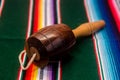 Traditional mexican balero and tapete Royalty Free Stock Photo