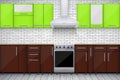 Typical modular kitchen Royalty Free Stock Photo