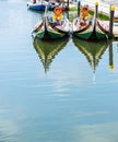Typical Moliceiro boat of Aveiro. Portugal.