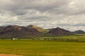 Typical mongolian landscape and steppe