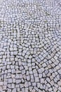 Typical mosaic floor on the streets of Lisbon, Portugal Royalty Free Stock Photo