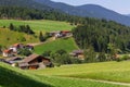 Typical mountain landscape and house in the Dolomites, south Tyr