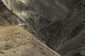 Typical mountain landscape on the road on NH-1 Srinagar Leh national highway in Himalayas