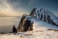 Typical mountain scenery beyond the polar circle Royalty Free Stock Photo