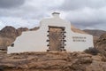 Typical municipality sign near Betancuria village, Fuerteventura, Canary Islands, Spain Royalty Free Stock Photo