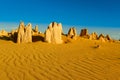 A typical Nambung desert lanscape, Western Australia Royalty Free Stock Photo