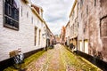 Narrow cobblestone streets in the village of Elburg in the heart of Holland