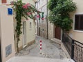 A typical, narrow Croatian street in the old town