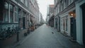 Typical narrow street in Amsterdam, Netherlands Royalty Free Stock Photo