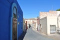 Typical narrow street in the Andalusian seaside resort Almeria