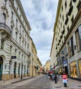 Typical narrow street in Innere Stadt or Vienna first district