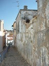 Typical narrow street in Ferragudo, Algarve - Portugal