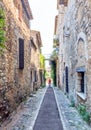 Typical narrow street in Saint Paul de Vence, France Royalty Free Stock Photo