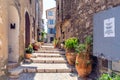 Typical narrow street in Saint Paul de Vence, France Royalty Free Stock Photo