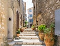 Typical narrow street in Saint Paul de Vence, France Royalty Free Stock Photo