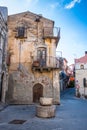 Typical narrow street in Sicilian village of Forza d'Agro