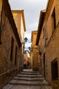 Narrow winding cobbled streets in oldtown of Toledo