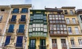 Typical Navarra houses with bay windows in Estella