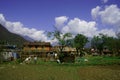 Typical Nepali village from Ghachok Pokhara Nepal