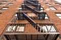 Typical New York fire stair made from cast iron in Manhattan