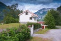 Typical Norwegian cottage in Geiranger. Norway Royalty Free Stock Photo