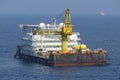 A typical Offshore Accommodation and Work Barge in the Oil and Gas industry